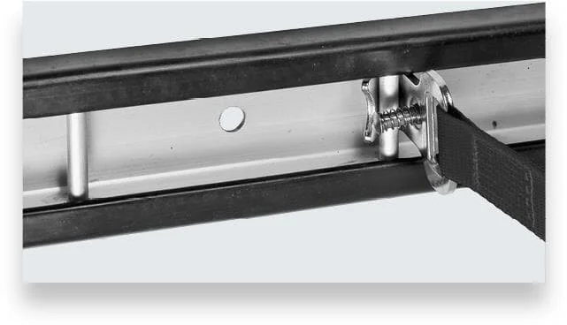 SAFETEX Stäbchenschiene, Aluminium mit PVC-Profilen, 6,0 m