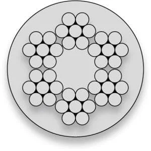 SAFETEX Ummanteltes Rundlitzenseil 4/6 mm, verzinkt EN 12385-4 (DIN 3055), Konstruktion 6×7 mit Fasereinlage PVC ummantelt