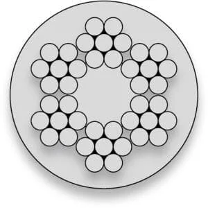 SAFETEX Ummanteltes Rundlitzenseil 6/8 mm, verzinkt EN 12385-4 (DIN 3055), Konstruktion 6×7 mit Fasereinlage PVC ummantelt