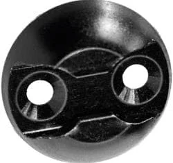 SAFETEX Zurrpunkt für Bodenschienenanker Aluminium, schwarz eloxiert, Durchmesser 45 mm