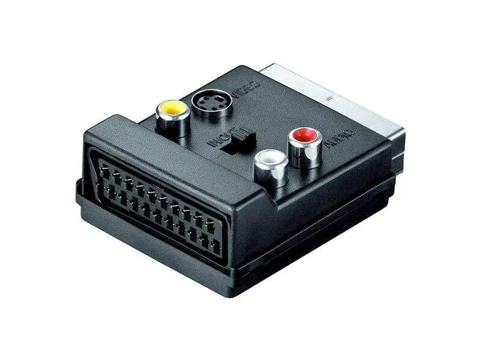 Scartadapter (Stecker/Buchse) lose Ware, 3xCinchbuchse und 4-pol. mini DIN Buchse