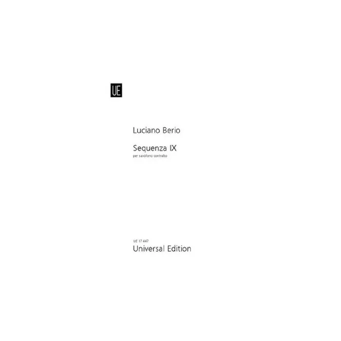 Sequenza IXb für Altsaxophon