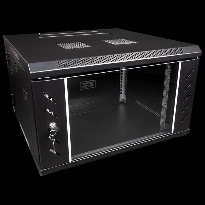 SHOWGEAR RCA-WMH-6 6 HE Netzwerkschrank mit Glastür