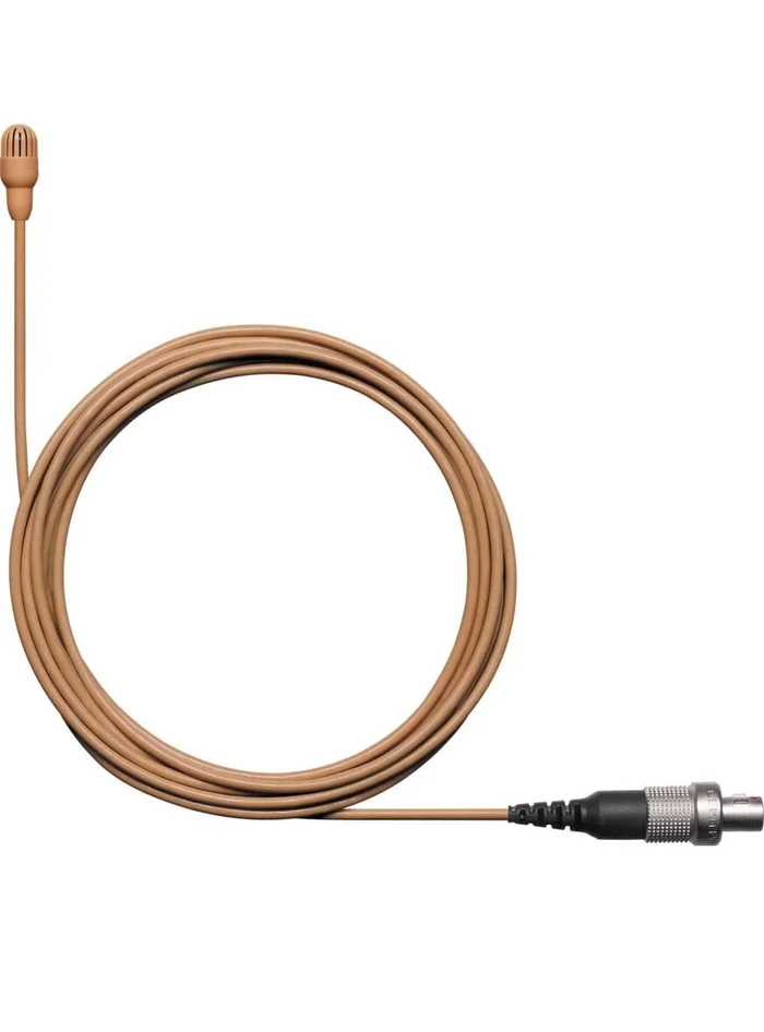 SHURE TL47 Lav, Kugelchar., LEMO-Stecker, cocoa, neutr. Klang, geringe Empf., 1.6 mm Kabel, + Zub.
