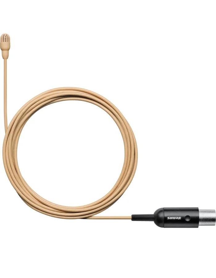 SHURE TL47 Lav, Kugelchar., MTQG-Stecker, beige, neutr. Klang, geringe Empf., 1,6 mm Kabel, + Zub.