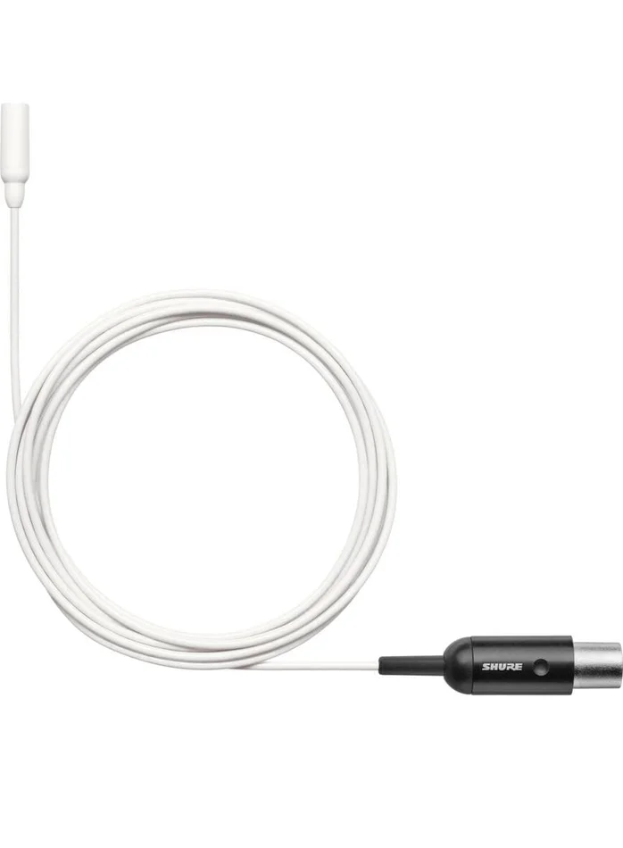 SHURE TL48 Lav, Kugelchar., MTQG-Stecker, weiss, für Sprache, geringe Empf., 1,6 mm Kabel, + Zub.