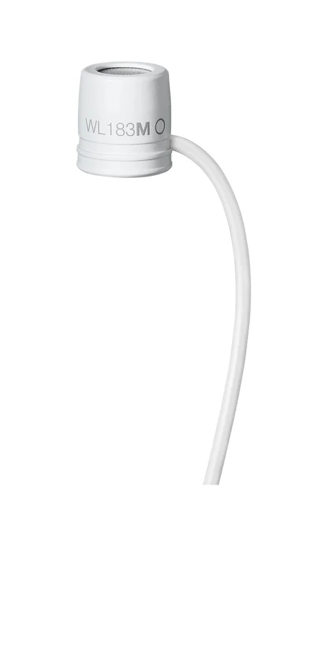 Shure WL183MW/O-LM3 – Lavaliermikrofon, Kugel, Lemo, weiss