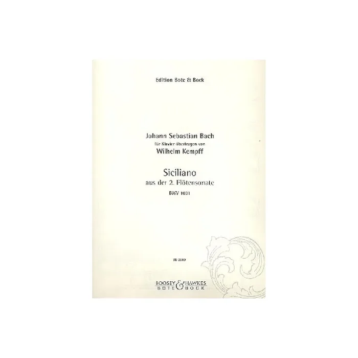 Siciliano aus Sonate BWV1031