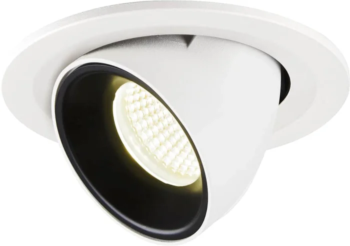 SLV NUMINOS® GIMBLE S, Deckeneinbauleuchte weiß / schwarz 4000K 40°