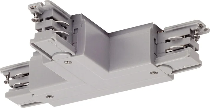 SLV T-VERBINDER für S-TRACK 3Phasen-Aufbauschiene, Erde rechts, sil.grau