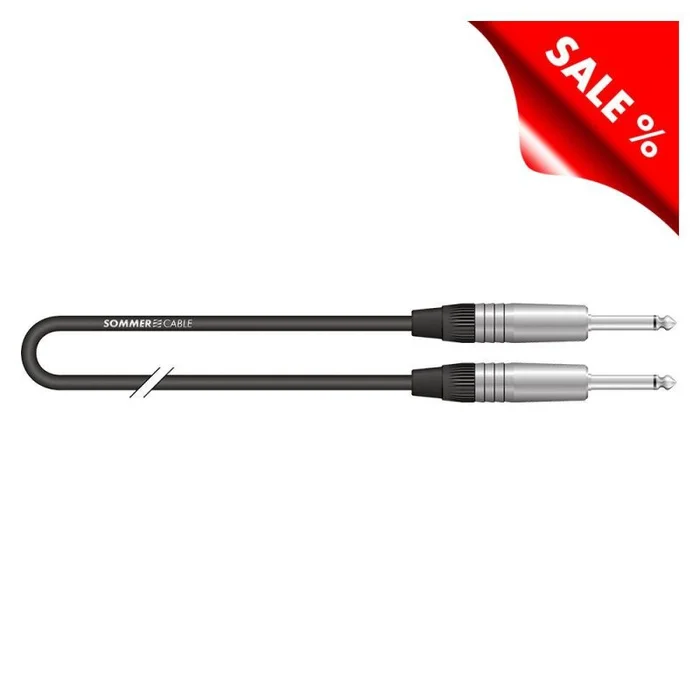 SOMMER CABLE Patch- / Insertkabel | Klinke / Klinke, NEUTRIK 2,50m | schwarz