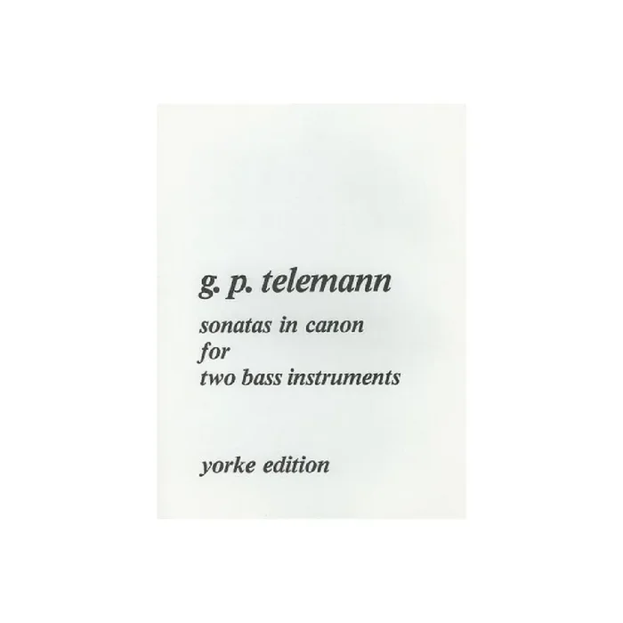 Sonatas in Canon vol.1 for 2 bass