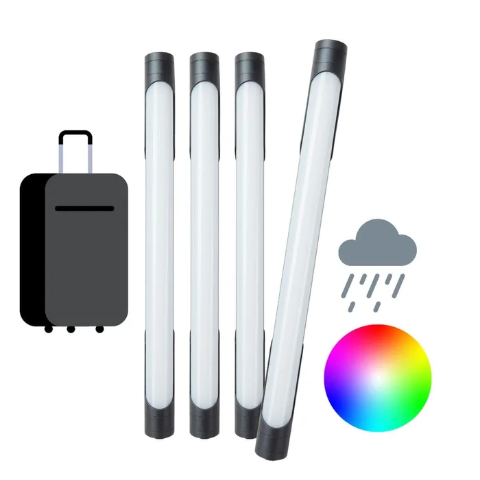 SOONWELL Sensei Tube ST25-EU-K4, Regenfestes RGB-WW Tube Light mit Wireless DMX