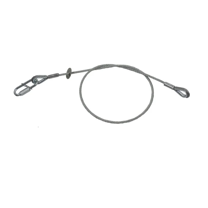 Stahlseil Safety / Sicherungsseil 100cm x 5mm bis 25kg . MADE IN GERMANY