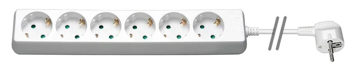 Steckdosenleiste, 6x Schutzkontakt Kindersicherung