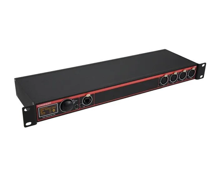 Swisson XND-4R3 Ethernet Node (Rack) – 1x RJ45 IN – 4x 3pol OUT