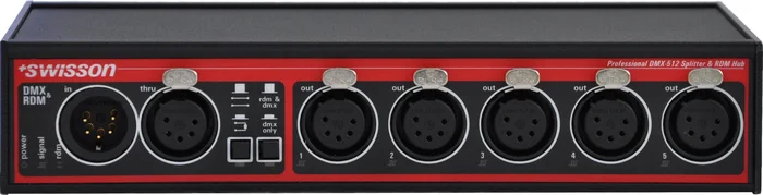 SWISSON XSR-TR5-TR5 – DMX&RDM Splitter, Double-Rack, 10 outputs, Terminal