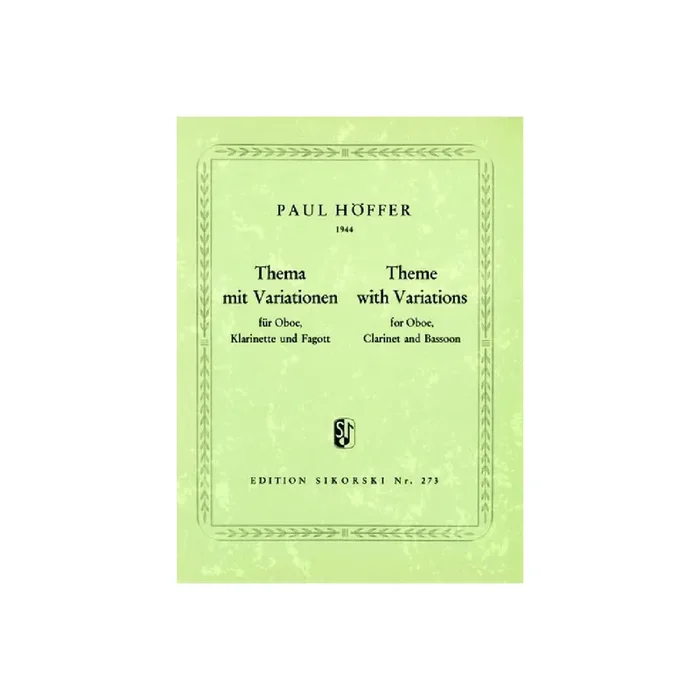 Thema mit Variationen für Oboe,