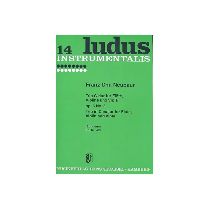 Trio C-Dur op.3,3 für Flöte, Violine und Viola