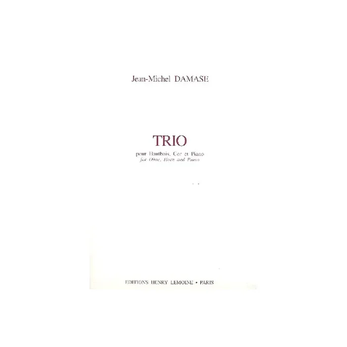 Trio pour hautbois, cor et piano