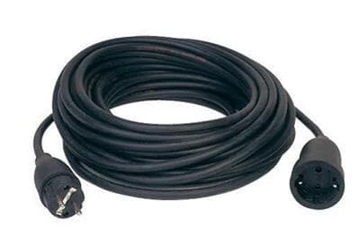 Ultralite Schutzkontaktkabel Profi, 3×1.5mm², 05m, konfekt., H07RN-F mit Mertens Gummistecker/-Kupplung, mit Beschriftungstülle