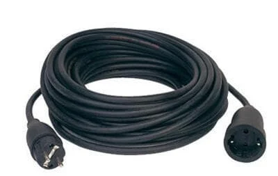 Ultralite Schutzkontaktkabel Profi, 3×1.5mm², 20m, konfekt., H07RN-F mit Mertens Gummistecker/-Kupplung, mit Beschriftungstülle