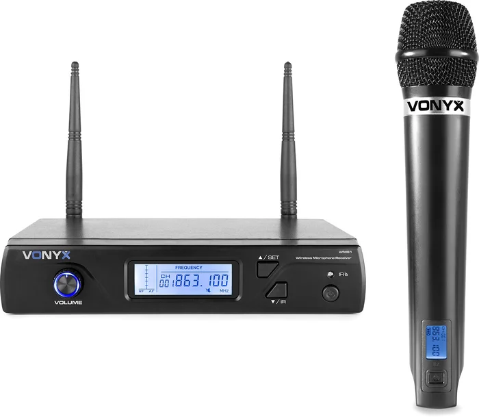 Vonyx WM61 Drahtloses Mikrofon UHF 16Ch mit 1 Handmikrofon