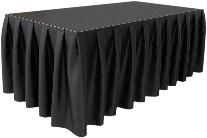 WENTEX Bühnenrock MCS 300 g/m² Schwarz – 620 x 80 cm (B x H) – plissiert