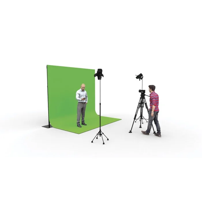 WENTEX P&D Chromakey Curtain Molton 300 g/m², Green screen – 590 x 300 cm (B x H)
