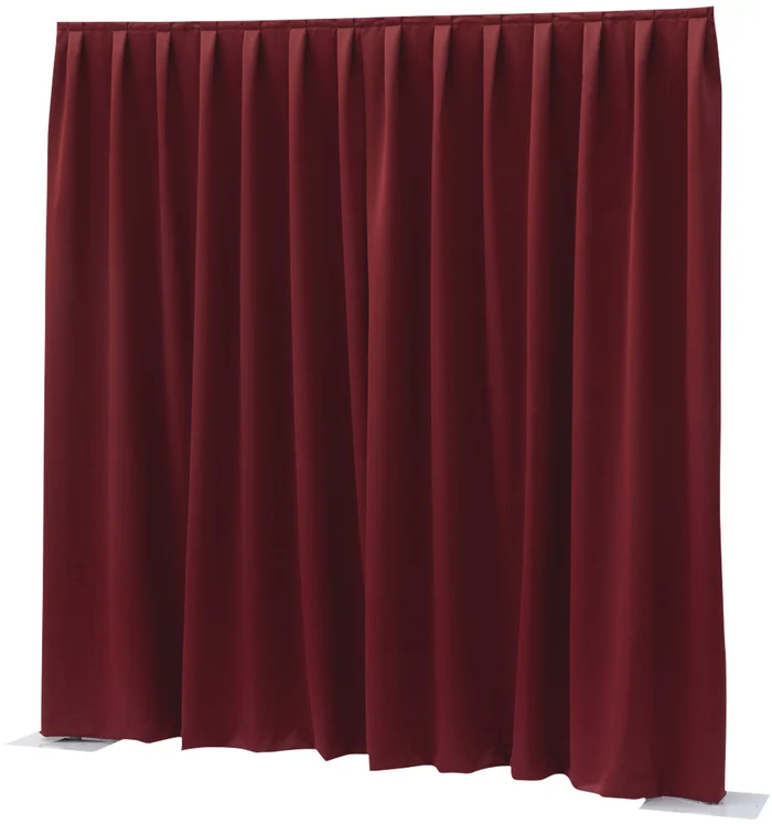 WENTEX P&D Vorhang Dimout 260 g/m² Rot – 330 x 400 cm (B x H) – plissiert