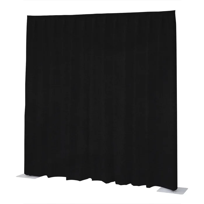 Wentex P&D Vorhang Napoli Velvet – Schwarz – 11′ (B) x 10′ (H) cm – plissiert