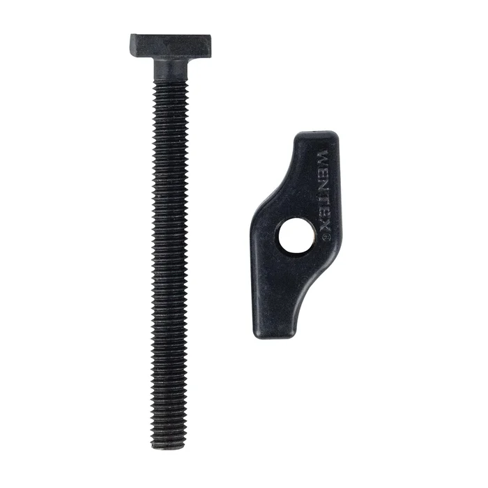 Wentex SET Frame Flügelmutter M8 und Hammerkopfschraube – Schwarz