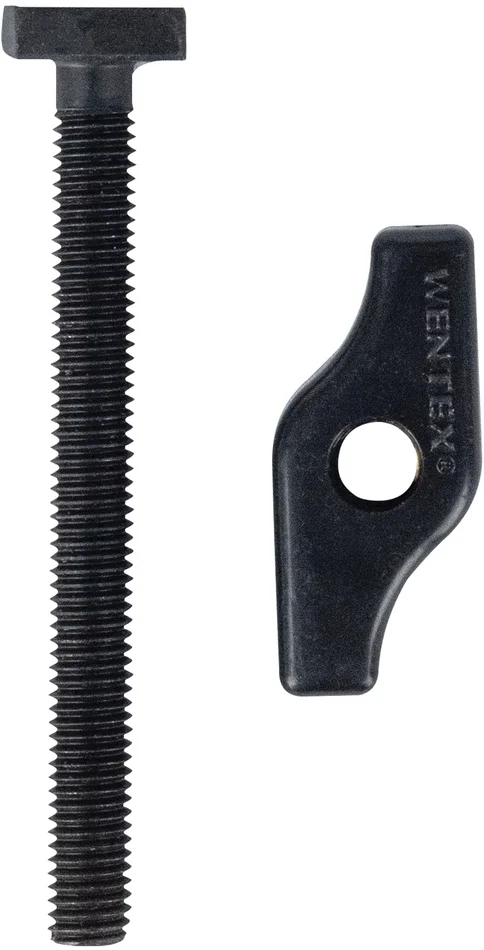 WENTEX SET Rahmenflügelmutter M8 und Hammerkopfschraube schwarz