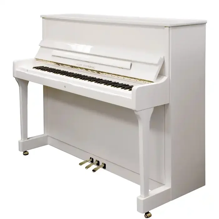 Wilhelm Steinberg Signature Klavier S117 weiß poliert, inkl. Klavierbank