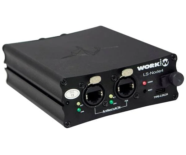 WORK LightShark LS-Node4 – ArtNet, sACN, DMX512-A (RDM) Konverter