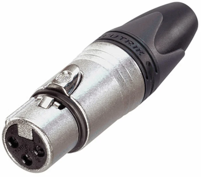 XLR 3P-Stecker – weiblich – Neutrik XX Silberkontakte – Nickelgehäuse