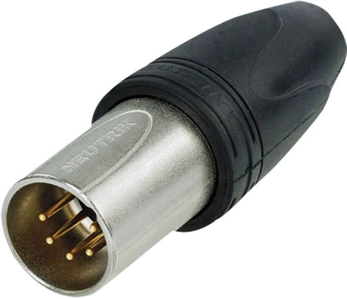 XLR 5P-Stecker – männlich IP66 – Neutrik XX – (Goldkontakte – silbernes Gehäuse