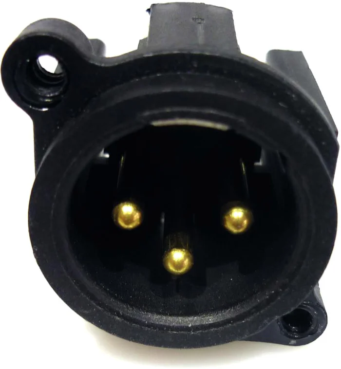 XLR-Einbaustecker (Sockel) Pins gerade