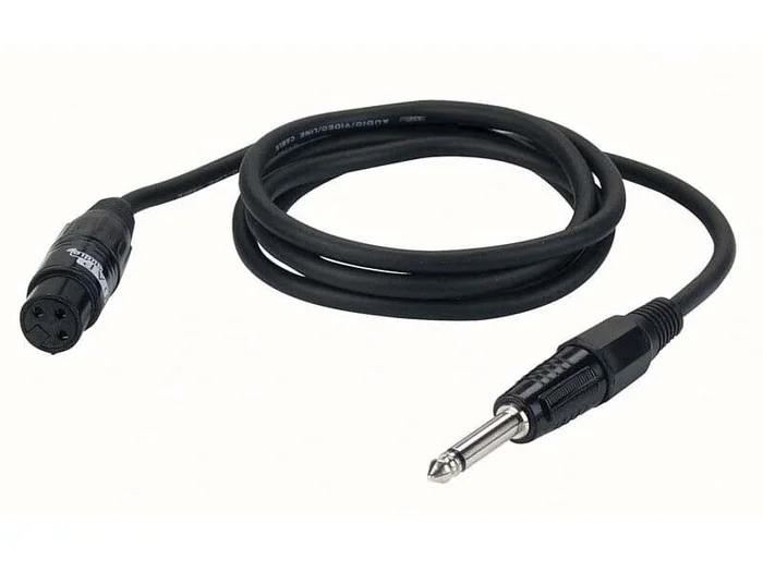 XLR Female auf Klinke Mono schwarz 3m