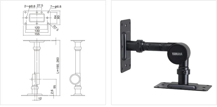 Yamaha BWS 50-190 Wandmontage/Universalwinkel (Paar)