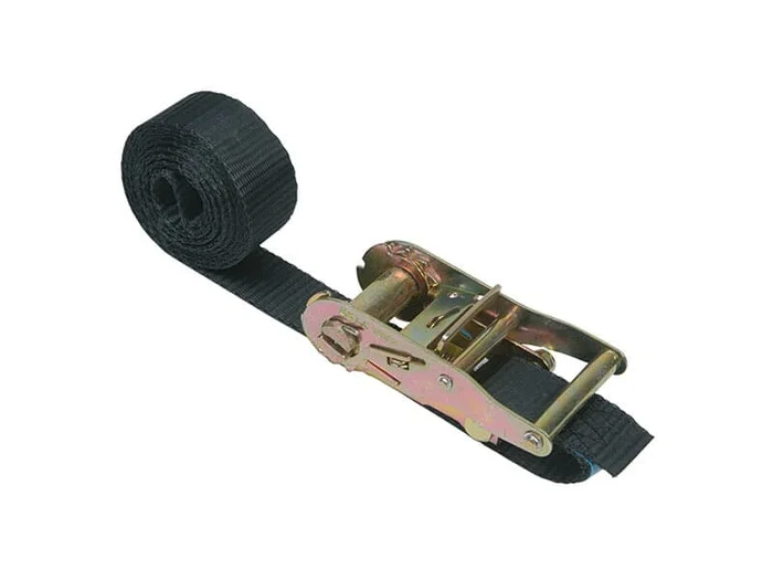 Zurrgurt mit Ratsche, 1-teilig, 35mm, Länge: 6m 2.000kg, SCHWARZ, DIN12195-2
